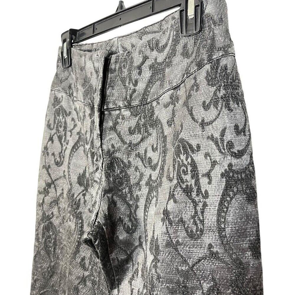 Signe Paris Y2K Whimsigoth Grunge Vintage Flare Texture Womens Pants Silver sz 2 - Picture 10 of 16